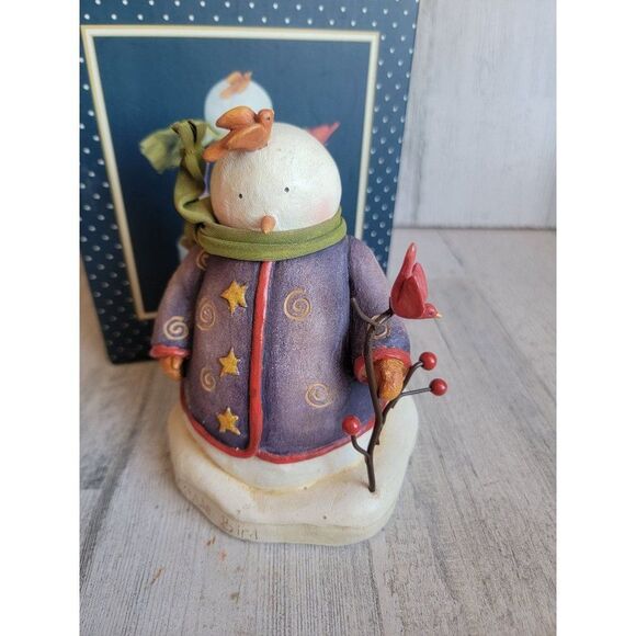 Lang 2005 classic hello little bird snowman Xmas home decor - Picture 7 of 9